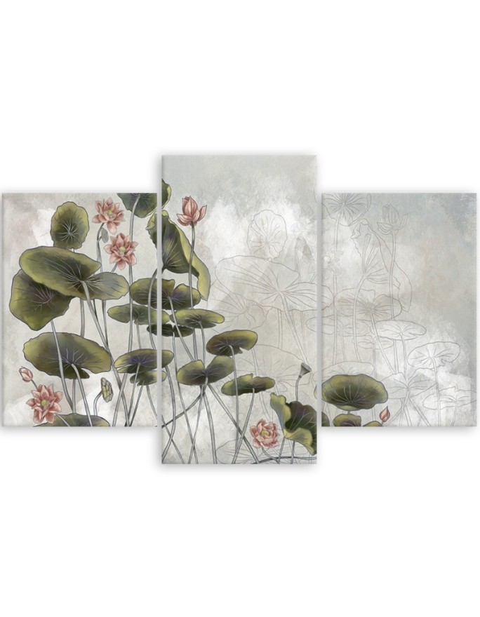 Printed canvas painting - Red water lily | FEEBY