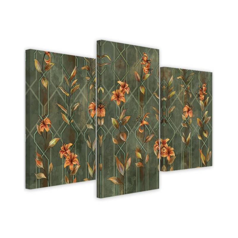 3 piece Room decoration - Lily yellow flower | FEEBY