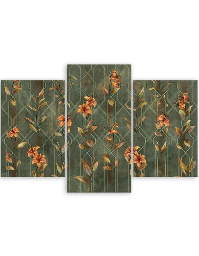 3 piece Room decoration - Lily yellow flower | FEEBY
