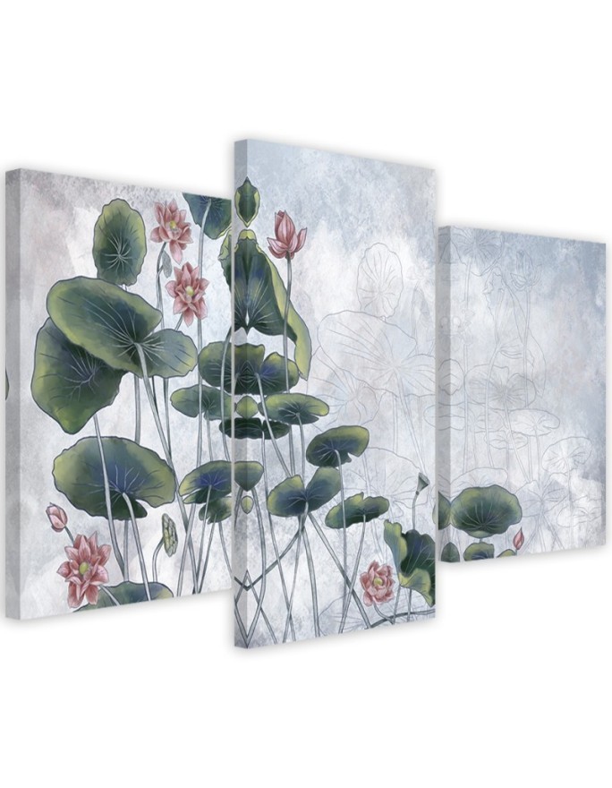 Room Wall art decoration - Red water lily | FEEBY