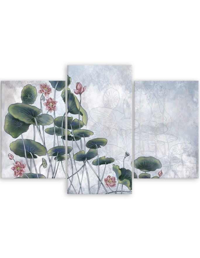 Room Wall art decoration - Red water lily | FEEBY