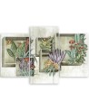 Wall painting - Square boxes shelves with flowers | FEEBY