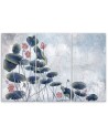 Wall art painting - Red water lily | FEEBY