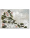 Red water lily - Modern art painting for bedroom | FEEBY