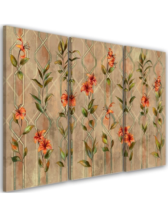 Yellow flower lily - Canvas painting | FEEBY