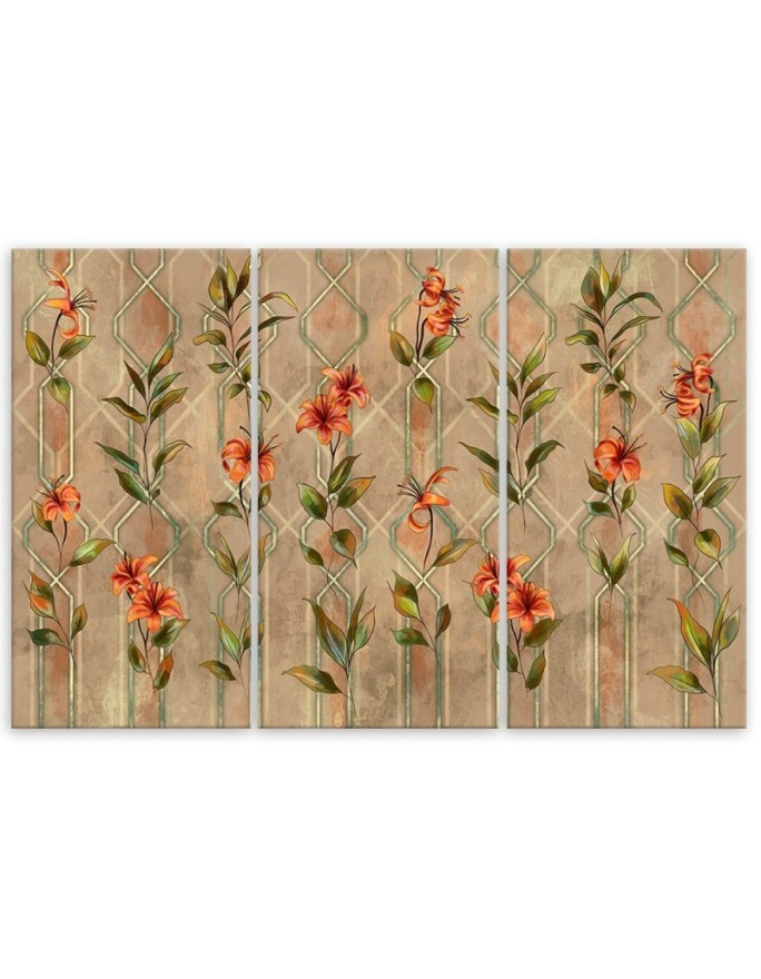 Yellow flower lily - Canvas painting | FEEBY