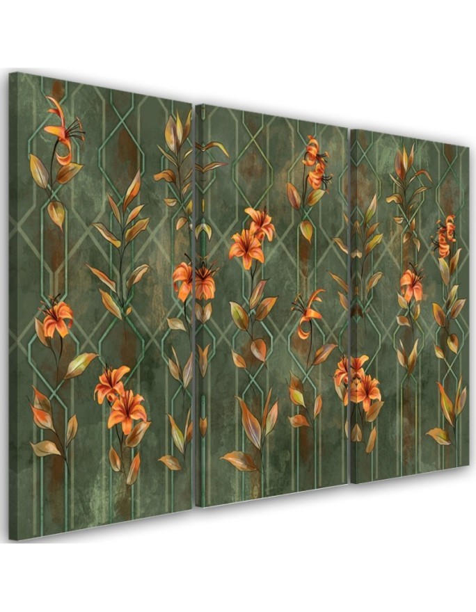 Lily yellow flower - Canvas painting | FEEBY