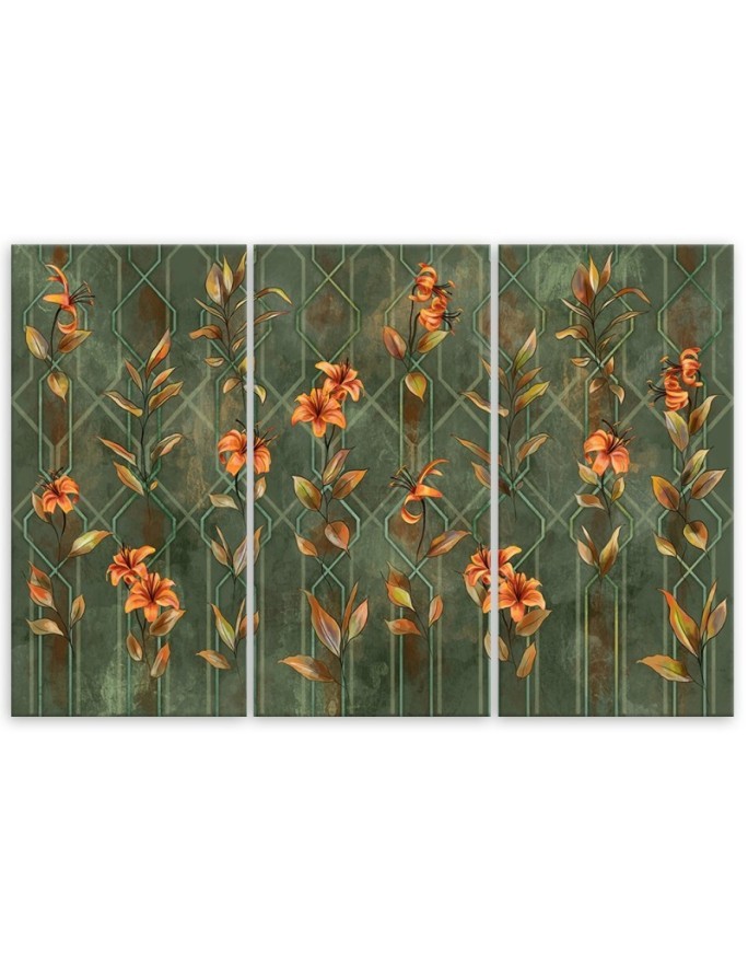 Lily yellow flower - Canvas painting | FEEBY