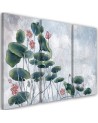Modern painting for bedroom - Red water lily | FEEBY