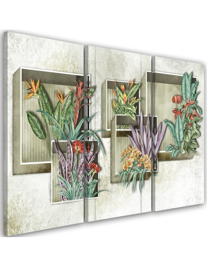 Painting Flowers Plants Abstract - Vintage style painting | FEEBY