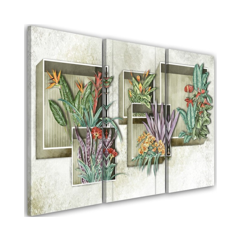 Painting Flowers Plants Abstract - Vintage style painting | FEEBY