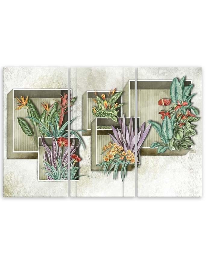 Painting Flowers Plants Abstract - Vintage style painting | FEEBY