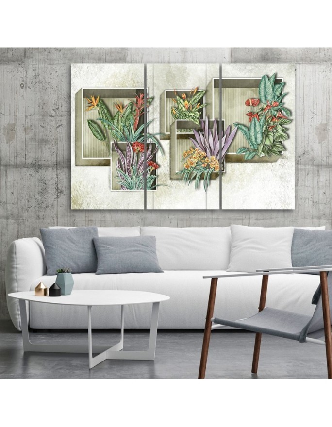 Painting Flowers Plants Abstract - Vintage style painting | FEEBY