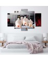 White orchids abstract - Canvas print with floral motif | FEEBY