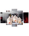 White orchids abstract - Canvas print with floral motif | FEEBY