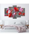Poppies on a meadow - Flower painting 5 parts | FEEBY