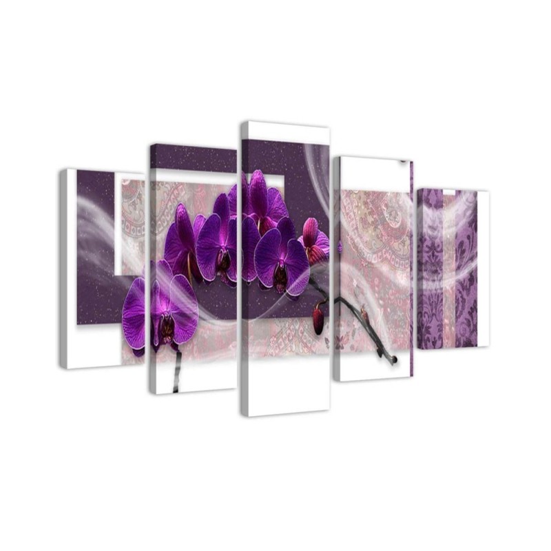 Purple orchid - Canvas print with flowers | FEEBY