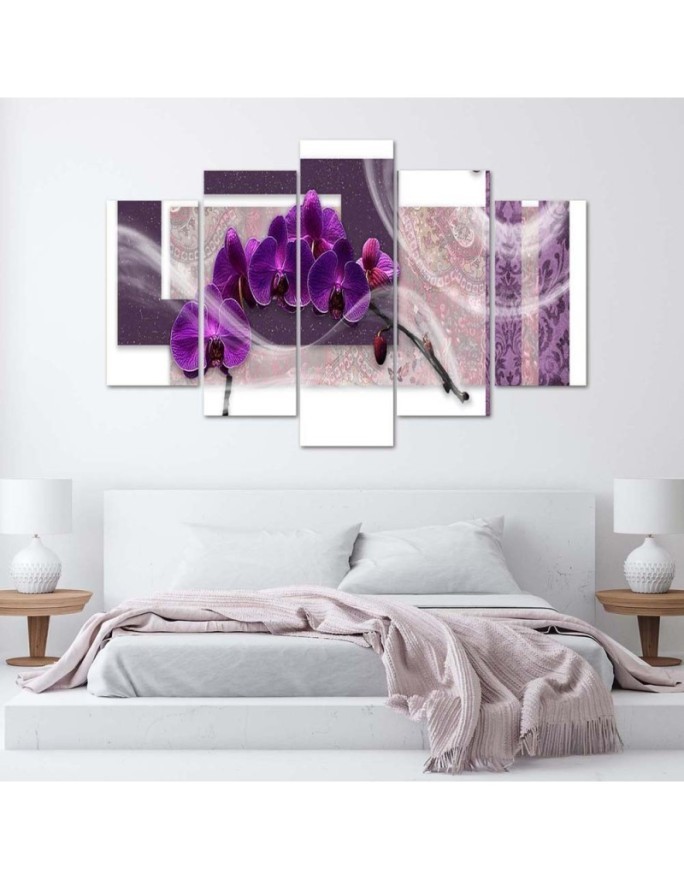 Purple orchid - Canvas print with flowers | FEEBY