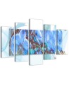 Orchid composition - Canvas print with flowers 5 parts | FEEBY