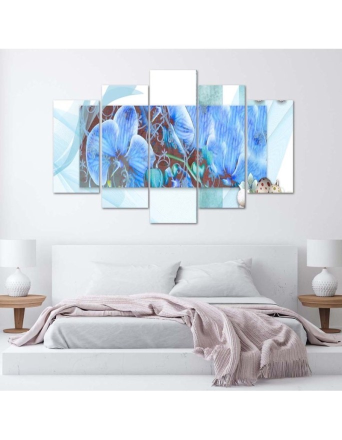 Orchid composition - Canvas print with flowers 5 parts | FEEBY