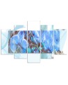 Orchid composition - Canvas print with flowers 5 parts | FEEBY