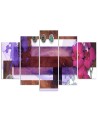 Composition with pink orchid - Canvas print with flowers | FEEBY