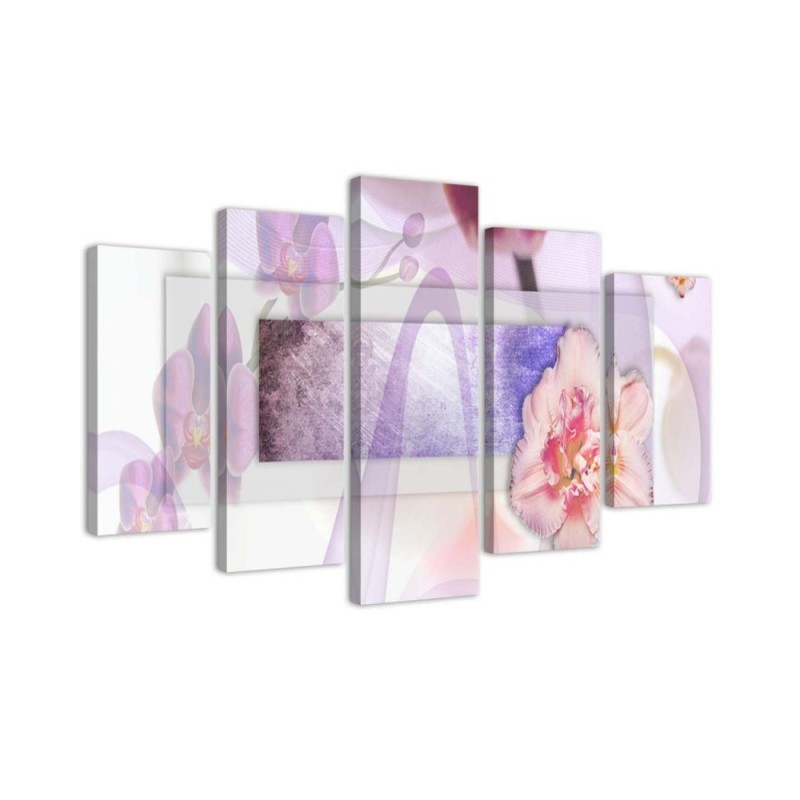Pastel Orchid Flower Plant - Canvas print for bathroom | FEEBY