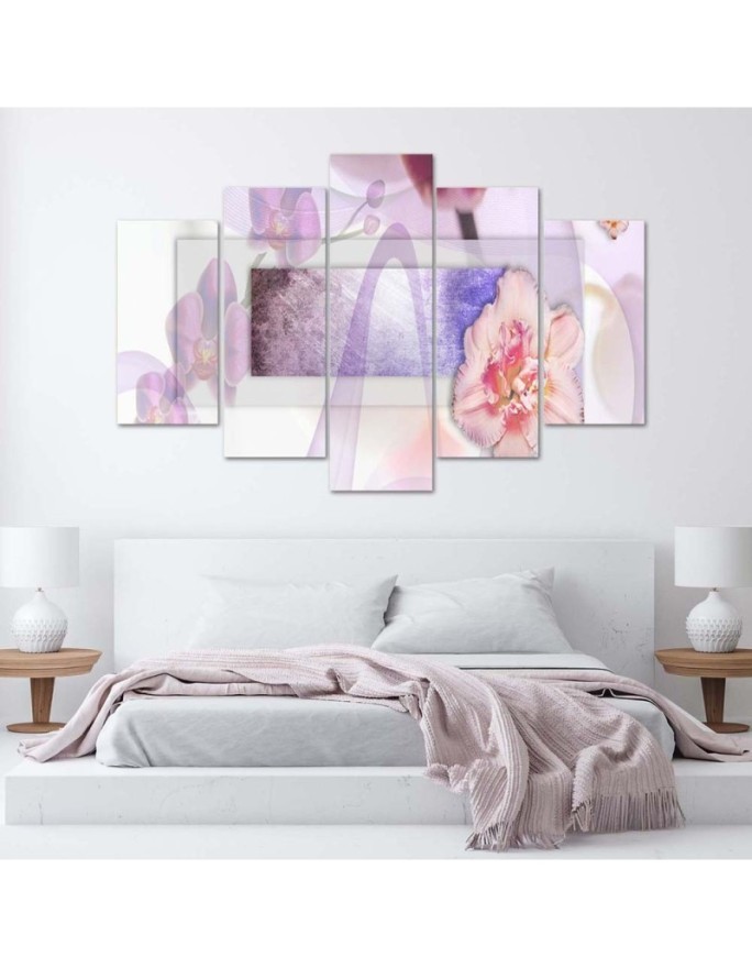 Pastel Orchid Flower Plant - Canvas print for bathroom | FEEBY