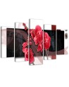 Composition with red orchids - 5-piece painting | FEEBY