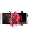 Composition with red orchids - 5-piece painting | FEEBY