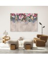 5 Piece Modern painting for bedroom - Colourful hanging flowers | FEEBY