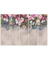 5 Piece Modern painting for bedroom - Colourful hanging flowers | FEEBY