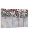 Modern painting for the living room - Colourful hanging flowers | FEEBY