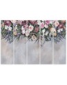 Modern painting for the living room - Colourful hanging flowers | FEEBY