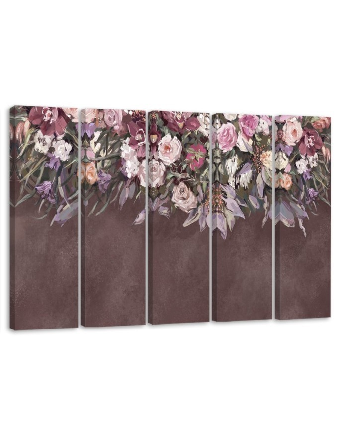 Modern painting for bedroom - Colourful hanging flowers | FEEBY