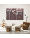 Modern painting for bedroom - Colourful hanging flowers | FEEBY