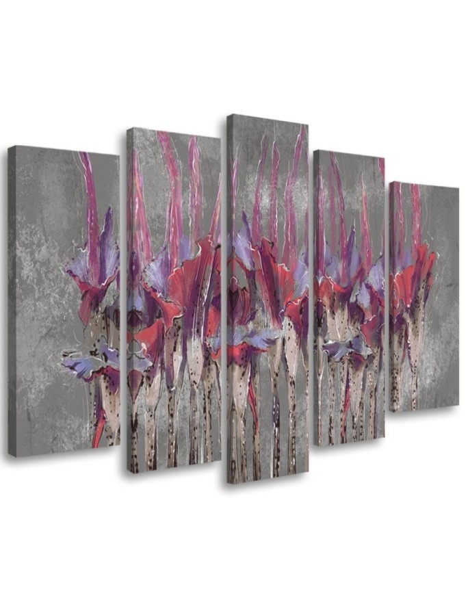Modern paintings on canvas - Painted flowers plants | FEEBY