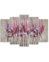 Modern canvas paintings - Painted flowers plants | FEEBY