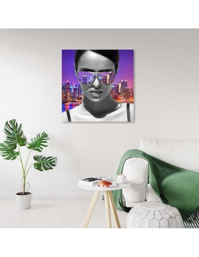 Modern paintings on canvas - Pop Art Woman in New York | FEEBY