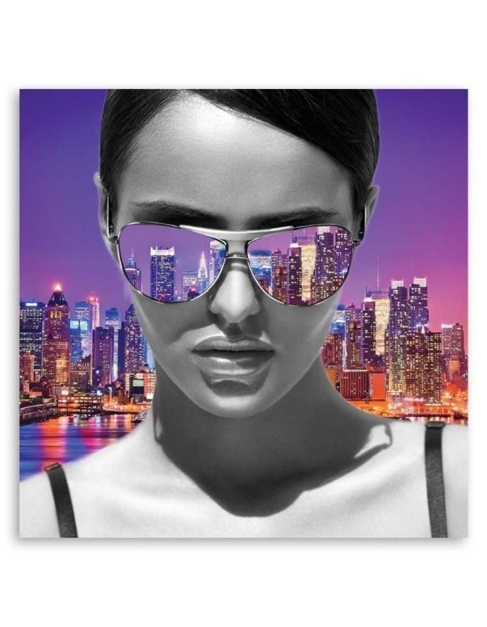 Modern paintings on canvas - Pop Art Woman in New York | FEEBY