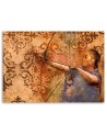 Woman archery vintage - Abstract painting | FEEBY