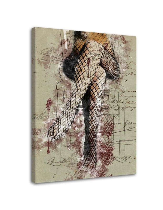Women's retro legs - Canvas painting | FEEBY