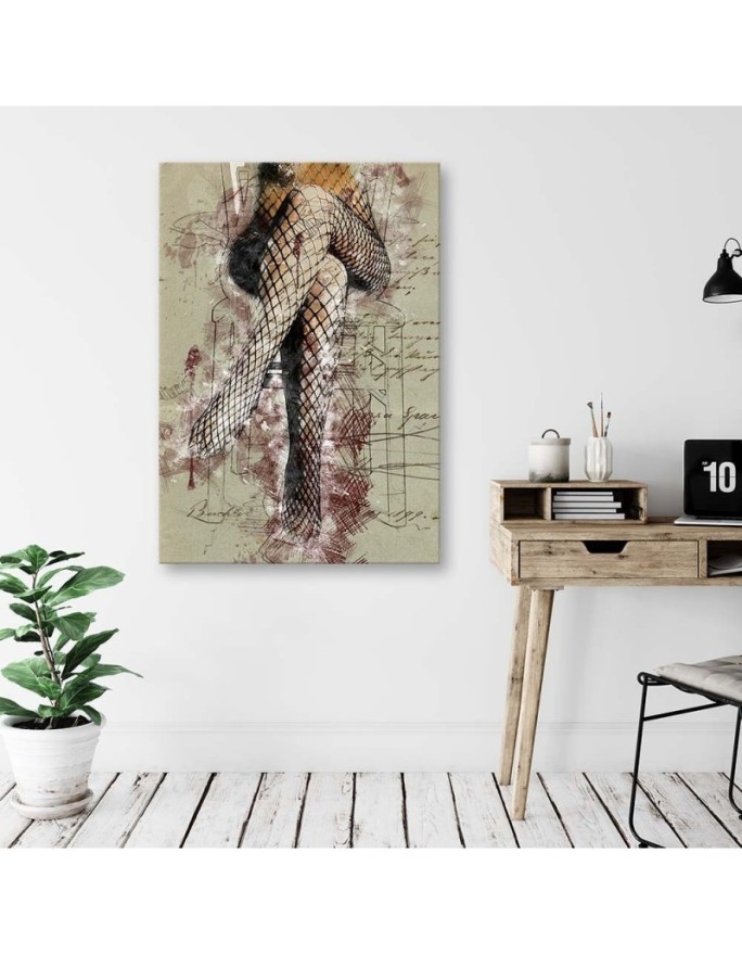 Women's retro legs - Canvas painting | FEEBY