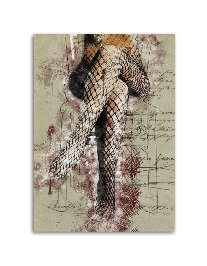 Women's retro legs - Canvas painting | FEEBY