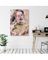 Retro style Canvas painting - Abstract vintage woman face | FEEBY