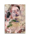 Retro style Canvas painting - Abstract vintage woman face | FEEBY