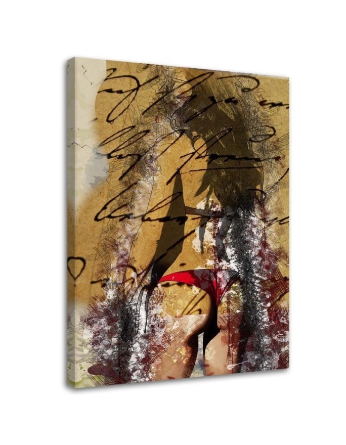 Woman in bikini - Vintage style painting | FEEBY