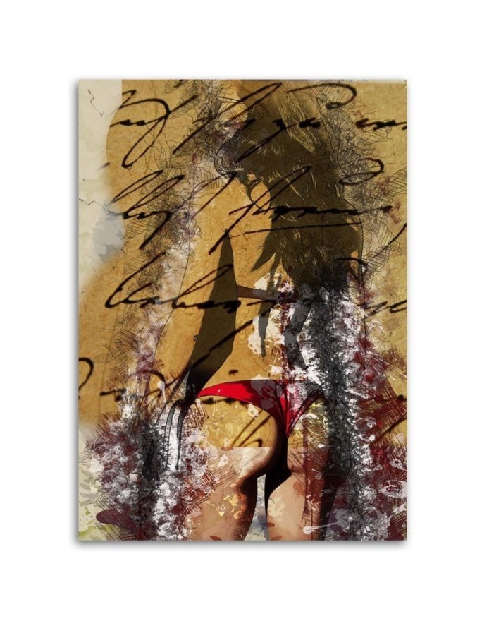 Woman in bikini - Vintage style painting | FEEBY