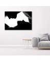Couple in nude kiss - Black and white Canvas prints | FEEBY