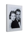 Ingrid Bergmann and Cary Grant - Black and white Canvas prints | FEEBY